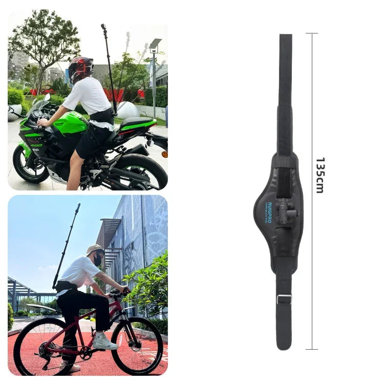 RUIGPRO 腰ベルトマウントストラップ、スマホジンバルスタビライザー用、アクションカメラアダプター付き、スマホクランプ付き、スマホクランプ＆自撮り棒付き、アダプター＆自撮り棒付き