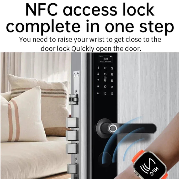 WS-E9 ウルトラ 2.2インチ IP67防水 メタルバックル オーシャンシリコンバンドスマートウォッチ 心拍数／NFC対応、メタルバックル オーシャンシリコンバンド（オレンジ）、メタルバックル オーシャンシリコンバンド（ブルー）、メタルバックル オーシャンシリコンバンド（シルバー）