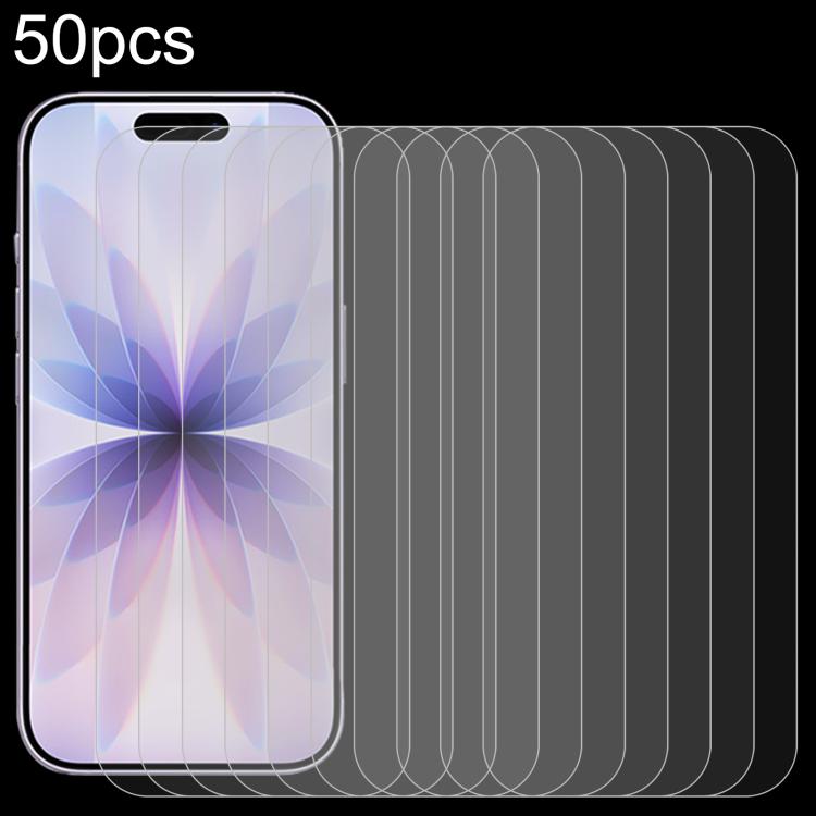 50枚セット 0.26mm 9H 2.5D 高アルミニウム 強化ガラスフィルム、iPhone 17 Pro Max 用、iPhone 17 Pro / 17 用、iPhone Air 用、iPhone 16 Pro Max 用、iPhone 16 Pro 用、iPhone 16 Plus 用、iPhone 16 用、iPhone 15 Plus / 15 Pro Max 用、iPhone 15 / 15 Pro 用