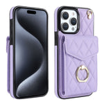 菱形テクスチャーカードバッグスマホケース長いストラップ付き、iPhone 17e / 16e用、iPhone 17 Pro Max用、iPhone 17 Pro用、iPhone 17用、iPhone Air用、iPhone 15 Pro Max用