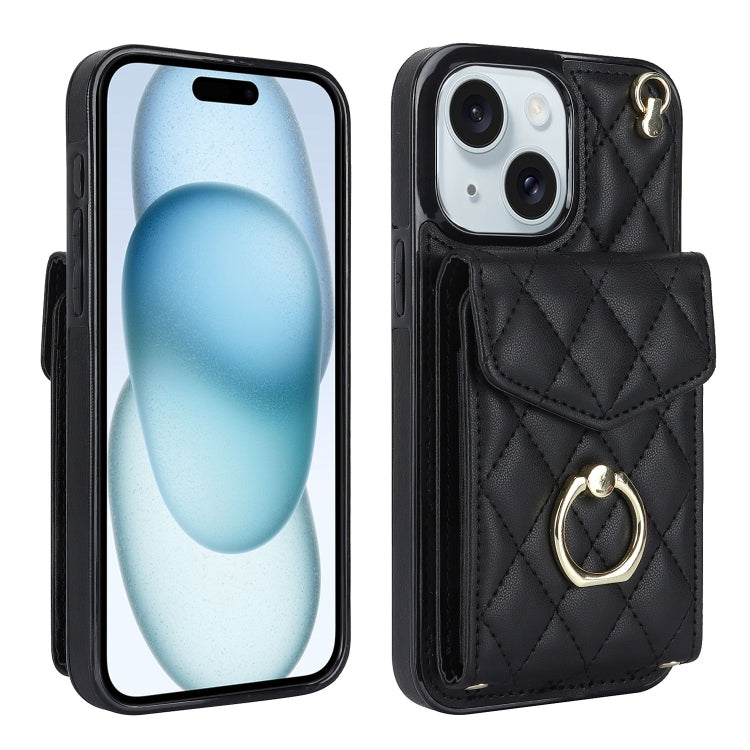 菱形テクスチャーカードバッグスマホケース長いストラップ付き、iPhone 15 Pro用、iPhone 15 Plus用、iPhone 15用、iPhone 14 Plus用、iPhone 14用、iPhone 14 Pro用