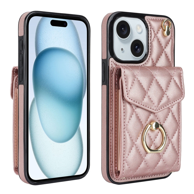 菱形テクスチャーカードバッグスマホケース長いストラップ付き、iPhone 15 Pro用、iPhone 15 Plus用、iPhone 15用、iPhone 14 Plus用、iPhone 14用、iPhone 14 Pro用