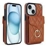 菱形テクスチャーカードバッグスマホケース長いストラップ付き、iPhone 15 Pro用、iPhone 15 Plus用、iPhone 15用、iPhone 14 Plus用、iPhone 14用、iPhone 14 Pro用