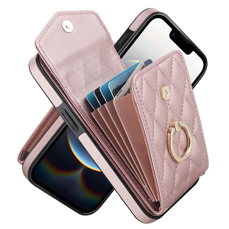 菱形テクスチャーカードバッグスマホケース長いストラップ付き、iPhone 17e / 16e用、iPhone 17 Pro Max用、iPhone 17 Pro用、iPhone 17用、iPhone Air用、iPhone 15 Pro Max用