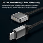 140W Type-C to Magsafe 3 磁気充電ケーブル、シルバー、ブルー