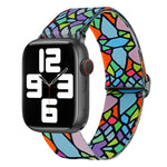 ペイントパターンナイロン交換用ウォッチバンド、Apple Watch SE 2023 44mm用、Apple Watch Ultra 49mm用、Apple Watch SE 2023 40mm用、Apple Watch 8 41mm用、Apple Watch 8 45mm用、Apple Watch Ultra 2 49mm用