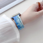 Painted Pattern Nylon Replacement Watch Band, For Apple Watch 9 45mm, For Apple Watch SE 2022 40mm, For Apple Watch 9 41mm, For Apple Watch SE 2022 44mm, For Apple Watch 7 41mm, For Apple Watch 7 45mm