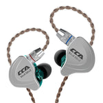 CCA CCA-C10 3.5mm 金メッキプラグ 10ユニット ハイブリッドワイヤーコントロール インイヤーイヤホン、マイクなし