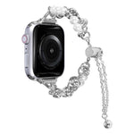 パールブレスレットメタルウォッチバンド、Apple Watch SE 2023 44mm用、Apple Watch Ultra 49mm用、Apple Watch 8 41mm用、Apple Watch SE 2023 40mm用、Apple Watch Ultra 2 49mm用、Apple Watch 8 45mm用、Apple Watch SE 2022 40mm用