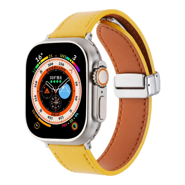 マグネティックバックル スキンフィールレザーウォッチバンド、Apple Watch SE 2023 44mm用、Apple Watch Ultra 49mm用、Apple Watch SE 2023 40mm用、Apple Watch SE 2022 40mm用、Apple Watch Series 9 41mm用、Apple Watch SE 2022 44mm用