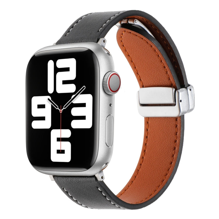 マグネティックバックル スキンフィールレザーウォッチバンド、Apple Watch SE 2023 44mm用、Apple Watch Ultra 49mm用、Apple Watch SE 2023 40mm用、Apple Watch SE 2022 40mm用、Apple Watch Series 9 41mm用、Apple Watch SE 2022 44mm用
