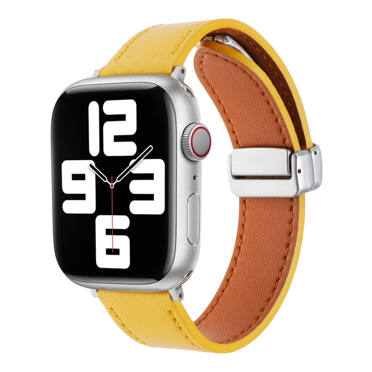 マグネティックバックル スキンフィールレザーウォッチバンド、Apple Watch SE 2023 44mm用、Apple Watch Ultra 49mm用、Apple Watch SE 2023 40mm用、Apple Watch SE 2022 40mm用、Apple Watch Series 9 41mm用、Apple Watch SE 2022 44mm用