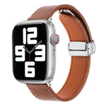 マグネットバックルスキンフィールレザーウォッチバンド Apple Watchシリーズ6 40mm用、Apple Watchシリーズ6 44mm用、Apple Watchシリーズ5 44mm用、Apple Watchシリーズ5 40mm用、Apple Watchシリーズ4 44mm用、Apple Watch 42mm用