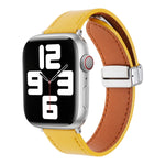 マグネットバックルスキンフィールレザーウォッチバンド Apple Watchシリーズ6 40mm用、Apple Watchシリーズ6 44mm用、Apple Watchシリーズ5 44mm用、Apple Watchシリーズ5 40mm用、Apple Watchシリーズ4 44mm用、Apple Watch 42mm用