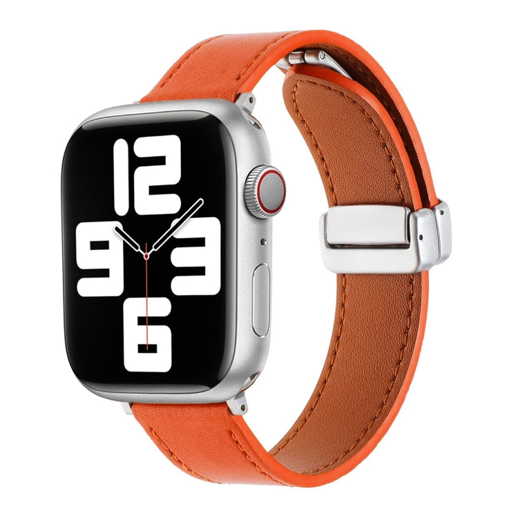 マグネティックバックル スキンフィールレザーウォッチバンド、Apple Watch SE 2023 44mm用、Apple Watch Ultra 49mm用、Apple Watch SE 2023 40mm用、Apple Watch SE 2022 40mm用、Apple Watch Series 9 41mm用、Apple Watch SE 2022 44mm用