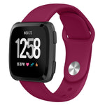 For Fitbit Versa 2 / Fitbit Versa / Fitbit Versa Lite Solid Color Silicone Replacement Strap Watchband, Size:L