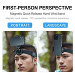 STARTRCアクションカメラ磁気POVビュー用ブラケット、クイックリリースヘッドバンド
