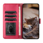 猫の型押しパターンレザーフォンケースストラップ付き、iPhone 16e / 17e用、iPhone 17 Pro Max用、iPhone 17 Pro用、iPhone 17用、iPhone Air用、iPhone 16 Pro Max用、iPhone 16 Pro用、iPhone 16 Plus用、iPhone 16用