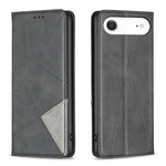 ひし形テクスチャー マグネットレザーフォンケース、iPhone 17 Pro Max用、iPhone 17 Pro用、iPhone 17用、iPhone Air用、iPhone 16 Pro Max用、iPhone 16 Pro用、iPhone 16 Plus用、iPhone 16用