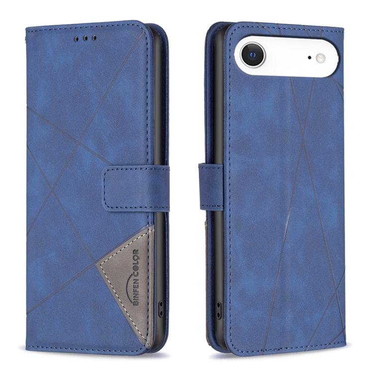 マグネットバックル ひし形テクスチャーレザーフォンケース、iPhone 17 Pro Max用、iPhone 17 Pro用、iPhone 17用、iPhone Air用、iPhone 16 Pro Max用、iPhone 16 Pro用、iPhone 16 Plus用、iPhone 16用