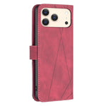 マグネットバックル ひし形テクスチャーレザーフォンケース、iPhone 17 Pro Max用、iPhone 17 Pro用、iPhone 17用、iPhone Air用、iPhone 16 Pro Max用、iPhone 16 Pro用、iPhone 16 Plus用、iPhone 16用