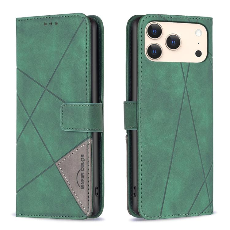 マグネットバックル ひし形テクスチャーレザーフォンケース、iPhone 17 Pro Max用、iPhone 17 Pro用、iPhone 17用、iPhone Air用、iPhone 16 Pro Max用、iPhone 16 Pro用、iPhone 16 Plus用、iPhone 16用