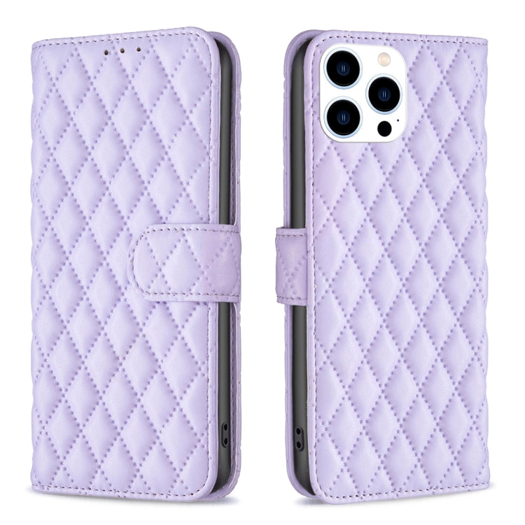 ダイヤモンド格子柄 財布付きフリップレザーフォンケース、iPhone 17e / 16e用、iPhone 17 Pro Max用、iPhone 17 Pro用、iPhone 17用、iPhone Air用、iPhone 16 Pro Max用、iPhone 16 Pro用、iPhone 16 Plus用
