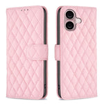 ダイヤモンド格子柄 財布付きフリップレザーフォンケース、iPhone 17e / 16e用、iPhone 17 Pro Max用、iPhone 17 Pro用、iPhone 17用、iPhone Air用、iPhone 16 Pro Max用、iPhone 16 Pro用、iPhone 16 Plus用