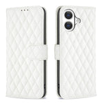 ダイヤモンド格子柄 財布付きフリップレザーフォンケース、iPhone 17e / 16e用、iPhone 17 Pro Max用、iPhone 17 Pro用、iPhone 17用、iPhone Air用、iPhone 16 Pro Max用、iPhone 16 Pro用、iPhone 16 Plus用