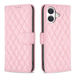 ダイヤモンド格子柄 財布付きフリップレザーフォンケース、iPhone 17e / 16e用、iPhone 17 Pro Max用、iPhone 17 Pro用、iPhone 17用、iPhone Air用、iPhone 16 Pro Max用、iPhone 16 Pro用、iPhone 16 Plus用