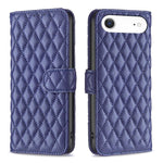 ダイヤモンド格子柄 財布付きフリップレザーフォンケース、iPhone 17e / 16e用、iPhone 17 Pro Max用、iPhone 17 Pro用、iPhone 17用、iPhone Air用、iPhone 16 Pro Max用、iPhone 16 Pro用、iPhone 16 Plus用
