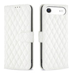 ダイヤモンド格子柄 財布付きフリップレザーフォンケース、iPhone 17e / 16e用、iPhone 17 Pro Max用、iPhone 17 Pro用、iPhone 17用、iPhone Air用、iPhone 16 Pro Max用、iPhone 16 Pro用、iPhone 16 Plus用