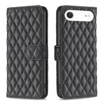ダイヤモンド格子柄 財布付きフリップレザーフォンケース、iPhone 17e / 16e用、iPhone 17 Pro Max用、iPhone 17 Pro用、iPhone 17用、iPhone Air用、iPhone 16 Pro Max用、iPhone 16 Pro用、iPhone 16 Plus用