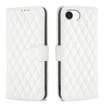 ダイヤモンド格子柄 財布付きフリップレザーフォンケース、iPhone 17e / 16e用、iPhone 17 Pro Max用、iPhone 17 Pro用、iPhone 17用、iPhone Air用、iPhone 16 Pro Max用、iPhone 16 Pro用、iPhone 16 Plus用