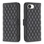 ダイヤモンド格子柄 財布付きフリップレザーフォンケース、iPhone 17e / 16e用、iPhone 17 Pro Max用、iPhone 17 Pro用、iPhone 17用、iPhone Air用、iPhone 16 Pro Max用、iPhone 16 Pro用、iPhone 16 Plus用