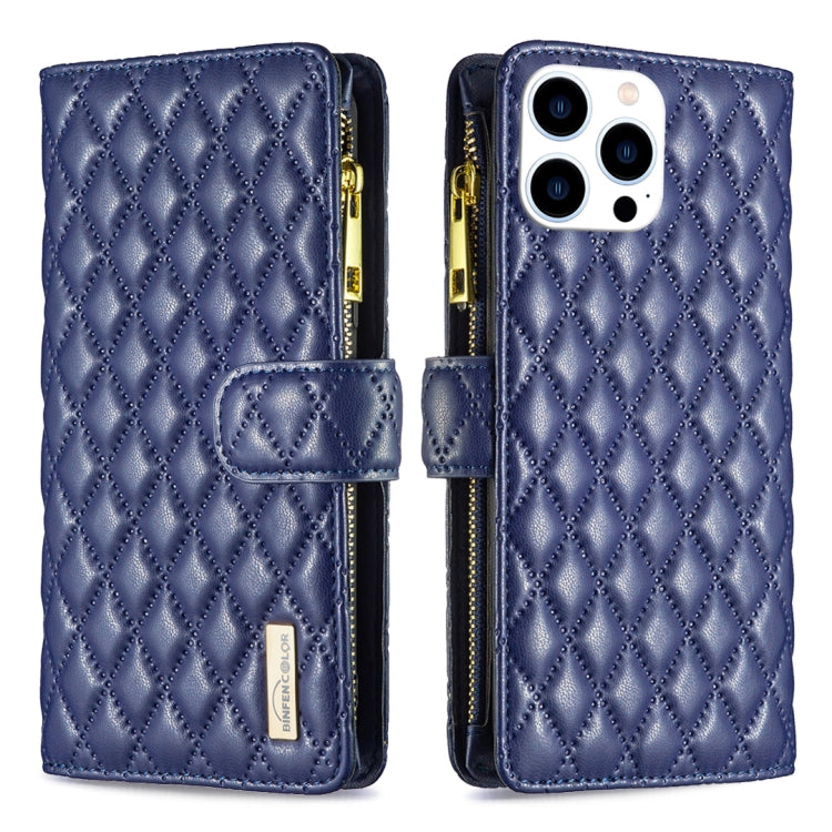 ダイヤモンド格子柄 ファスナー付き財布 レザーフリップフォンケース、iPhone 17 Pro Max用、iPhone 17 Pro用、iPhone 17用、iPhone Air用、iPhone 16 Pro Max用、iPhone 16 Pro用、iPhone 16 Plus用、iPhone 16用