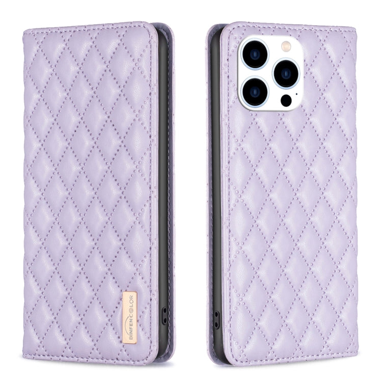 ダイヤモンド格子柄 マグネットレザーフリップフォンケース、iPhone 17 Pro Max用、iPhone 17 Pro用、iPhone 17用、iPhone Air用、iPhone 16 Pro Max用、iPhone 16 Pro用、iPhone 16 Plus用、iPhone 16用