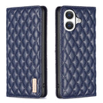 ダイヤモンド格子柄 マグネットレザーフリップフォンケース、iPhone 17 Pro Max用、iPhone 17 Pro用、iPhone 17用、iPhone Air用、iPhone 16 Pro Max用、iPhone 16 Pro用、iPhone 16 Plus用、iPhone 16用