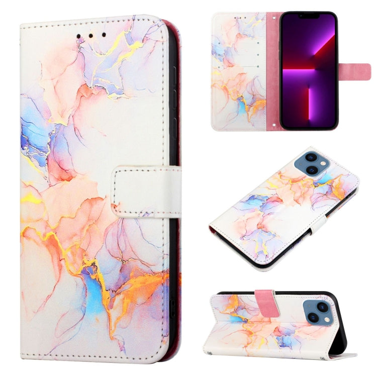 PT003 大理石柄フリップレザーフォンケース、iPhone 15 Pro Max用、iPhone 15 Pro用、iPhone 15 Plus用、iPhone 15用、iPod Touch 7 / 6 / 5用