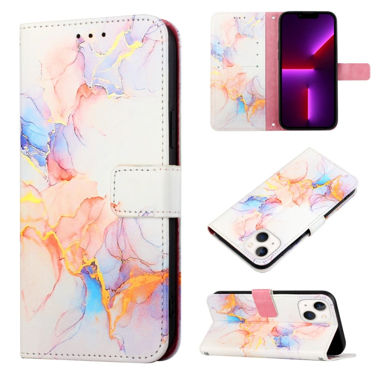 PT003 大理石柄フリップレザーフォンケース、iPhone 15 Pro Max用、iPhone 15 Pro用、iPhone 15 Plus用、iPhone 15用、iPod Touch 7 / 6 / 5用