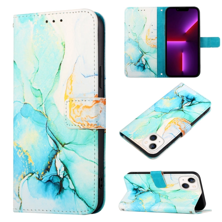 PT003 大理石柄フリップレザーフォンケース、iPhone 15 Pro Max用、iPhone 15 Pro用、iPhone 15 Plus用、iPhone 15用、iPod Touch 7 / 6 / 5用