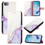 PT003 大理石柄フリップレザーフォンケース、iPhone 15 Pro Max用、iPhone 15 Pro用、iPhone 15 Plus用、iPhone 15用、iPod Touch 7 / 6 / 5用