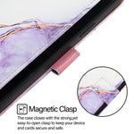 PT003 大理石柄フリップレザーフォンケース、iPhone 15 Pro Max用、iPhone 15 Pro用、iPhone 15 Plus用、iPhone 15用、iPod Touch 7 / 6 / 5用