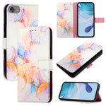 PT003 大理石柄フリップレザーフォンケース、iPhone 15 Pro Max用、iPhone 15 Pro用、iPhone 15 Plus用、iPhone 15用、iPod Touch 7 / 6 / 5用