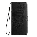 エンボス加工バタフライレザーフォンケース、iPhone 17e / 16e用、iPhone 17 Pro Max用、iPhone 17 Pro用、iPhone 17用、iPhone Air用、iPhone 16 Pro Max用
