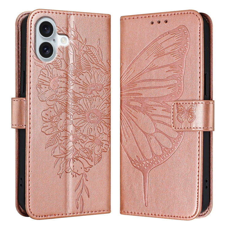 エンボス加工バタフライレザー電話ケース、iPhone 16 Pro用、iPhone 16 Plus用、iPhone 16用、iPhone 15 Pro Max用、iPhone 15 Pro用、iPhone 15 Plus用