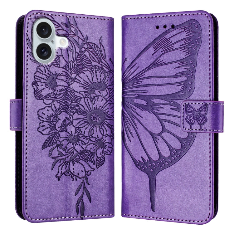 エンボス加工バタフライレザー電話ケース、iPhone 16 Pro用、iPhone 16 Plus用、iPhone 16用、iPhone 15 Pro Max用、iPhone 15 Pro用、iPhone 15 Plus用