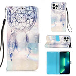 3Dペインティング横開きレザー電話ケース、iPhone 16 Pro用、iPhone 16 Plus用、iPhone 16用、iPhone 15 Pro Max用、iPhone 15 Pro用、iPhone 15 Plus用