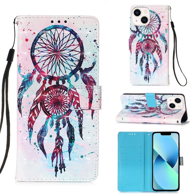 3Dペインティング横開きレザー電話ケース、iPhone 16 Pro用、iPhone 16 Plus用、iPhone 16用、iPhone 15 Pro Max用、iPhone 15 Pro用、iPhone 15 Plus用