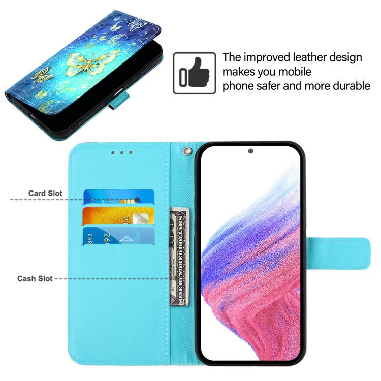3Dペインティング横開きレザー電話ケース、iPhone 17e / 16e用、iPhone 17 Pro Max用、iPhone 17 Pro用、iPhone 17用、iPhone Air用、iPhone 16 Pro Max用